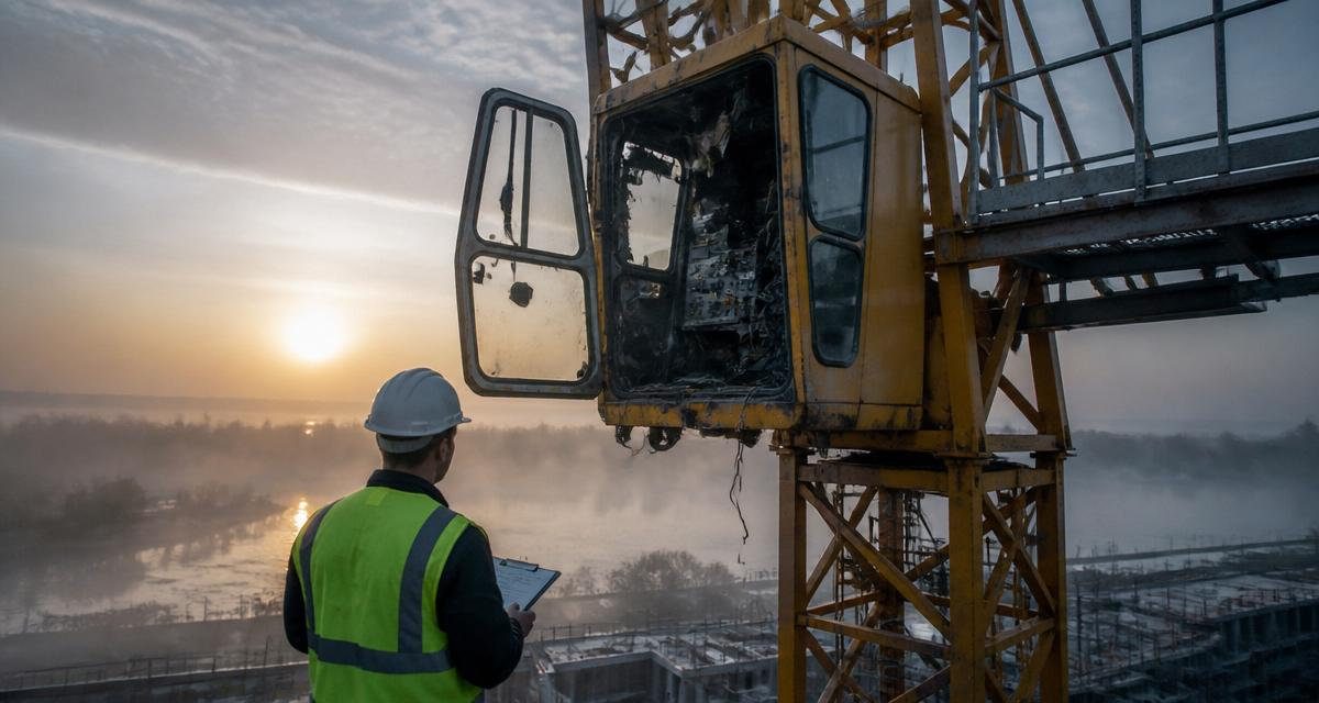 Grue immobilisée : quand la négligence coûte plus cher que l'incident.