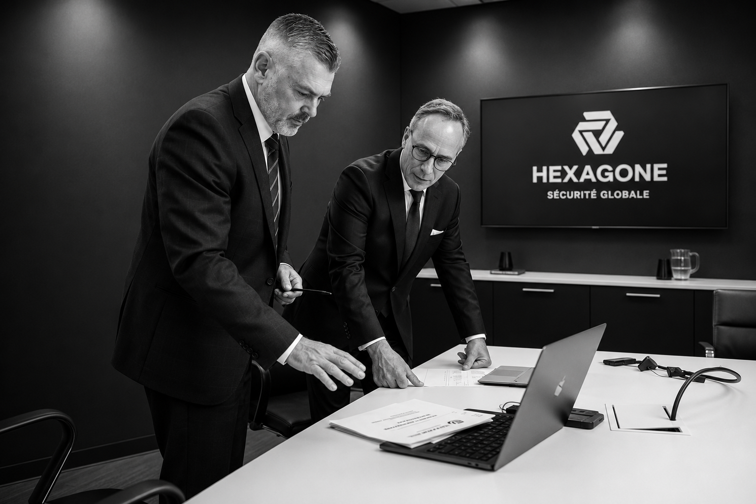 Hexagone team in a strategic working session at head office